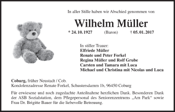 Anzeige von Wilhelm Müller von MGO