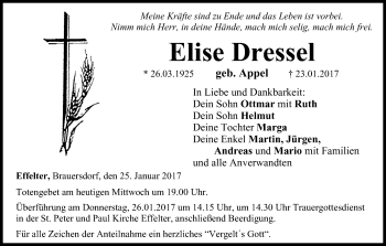 Anzeige von Elise Dressel von MGO