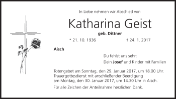 Anzeige von Katharina Geist von MGO