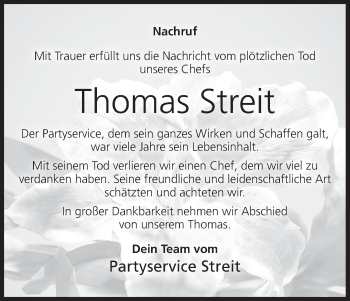 Anzeige von Thomas Streit von MGO