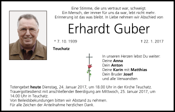 Anzeige von Erhardt Guber von MGO