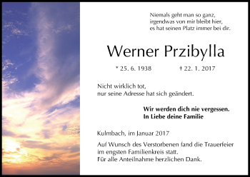 Anzeige von Werner Przibylla von MGO
