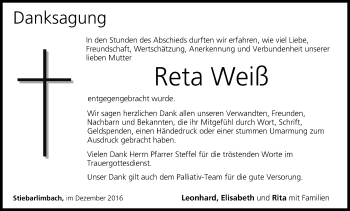 Anzeige von Reta Weiß von MGO