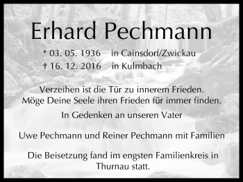 Anzeige von Erhard Pechmann von MGO