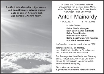 Anzeige von Anton Mainardy von MGO