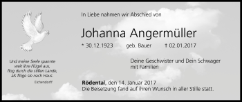Anzeige von Johanna Angermüller von MGO