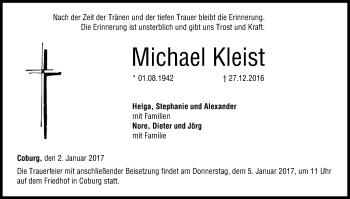 Anzeige von Michael Kleist von MGO