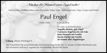 Anzeige von Paul Engel von MGO