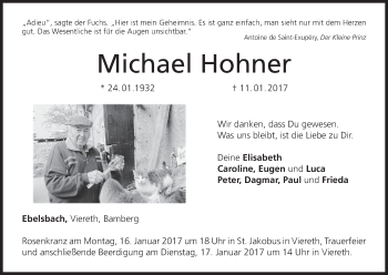 Anzeige von Michael Hohner von MGO