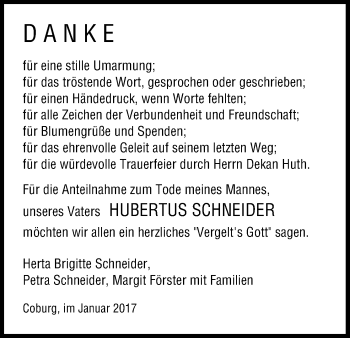 Anzeige von Hubertus Schneider von MGO