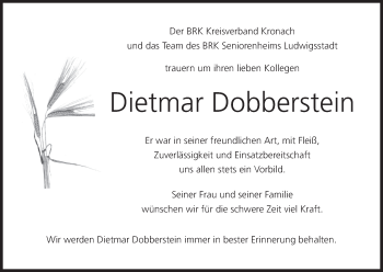 Anzeige von Dietmar Dobberstein von MGO