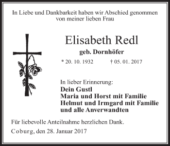 Anzeige von Elisabeth Redl von MGO