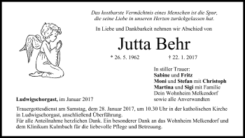 Anzeige von Jutta Behr von MGO