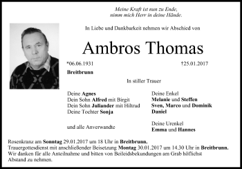 Anzeige von Thomas Ambros von MGO