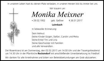 Anzeige von Monika Meixner von MGO