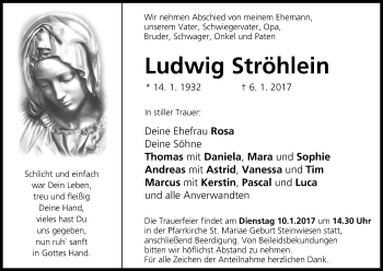 Anzeige von Ludwig Ströhlein von MGO