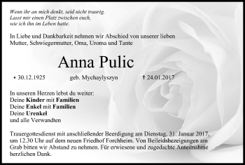 Anzeige von Anna Pulic von MGO