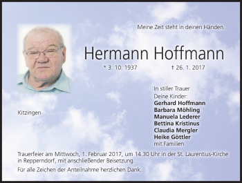 Anzeige von Hermann Hoffmann von MGO