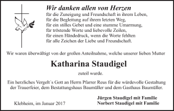 Anzeige von Katharina Staudigel von MGO