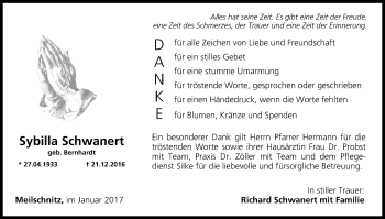 Anzeige von Sybilla Schwanert von MGO