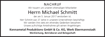 Anzeige von Michael Schmitt von MGO