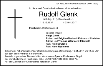 Anzeige von Rudolf Glenk von MGO