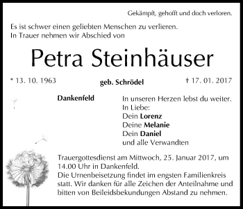 Anzeige von Petra Steinhäuser von MGO