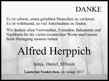 Anzeige von Alfred Herppich von MGO