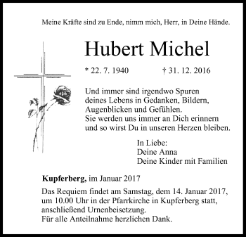 Anzeige von Hubert Michel von MGO