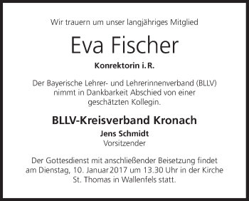 Anzeige von Eva Fischer von MGO