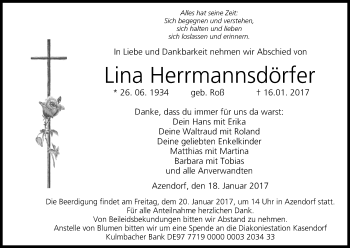 Anzeige von Lina Herrmannsdörfer von MGO