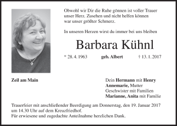 Anzeige von Barbara Kühnl von MGO
