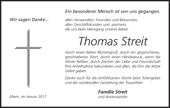 Anzeige von Thomas Streit von MGO