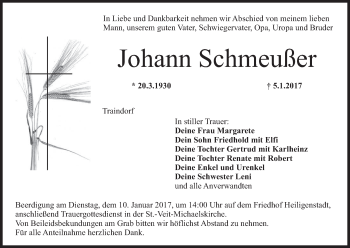 Anzeige von Johann Schmeußer von MGO