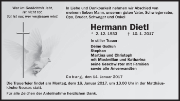 Anzeige von Hermann Dietl von MGO
