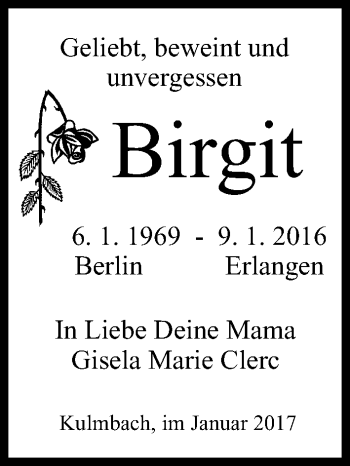 Anzeige von Birgit Hippmann von MGO