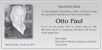 Anzeige von Otto Paul von MGO