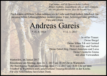Anzeige von Andreas Gareis von MGO