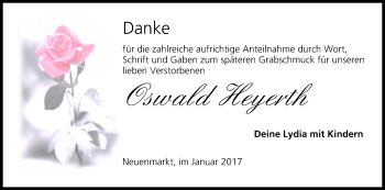 Anzeige von Oswald Heyerth von MGO