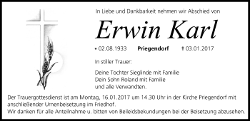 Anzeige von Erwin Karl von MGO