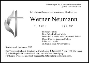 Anzeige von Werner Neumann von MGO