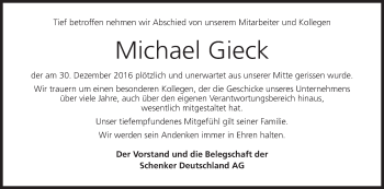 Anzeige von Michael Gieck von MGO
