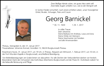 Anzeige von Georg Barnickel von MGO