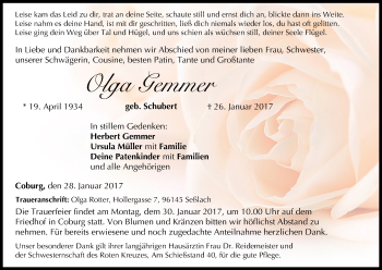 Anzeige von Olga Gemmer von MGO