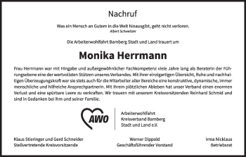 Anzeige von Monika Herrmann von MGO