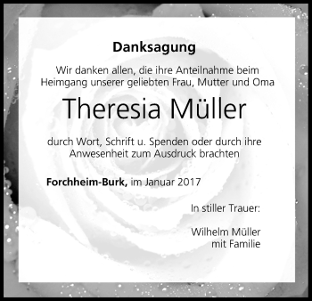 Anzeige von Theresia Müller von MGO