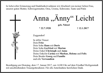 Anzeige von Anna  Leicht von MGO