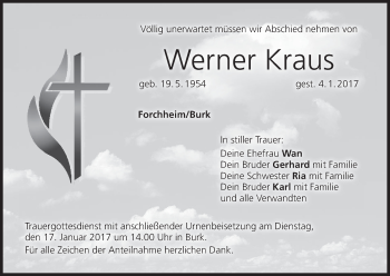 Anzeige von Werner Kraus von MGO