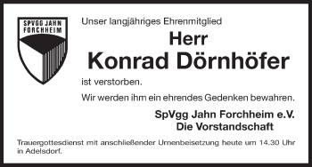 Anzeige von Konrad Dörnhöfer von MGO