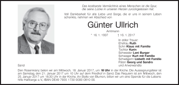 Anzeige von Günter Ullrich von MGO
